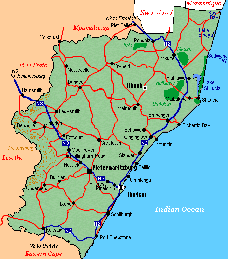 Maps Of Kzn